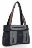 Torebka Damska Shopper Bag 2 Komory firmy Hernan 3892-1 Czarna/Szara
